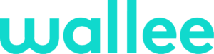 Logo mit türkisfarbenem Schriftzug Wallee Logo mit türkisfarbenem Schriftzug Wallee